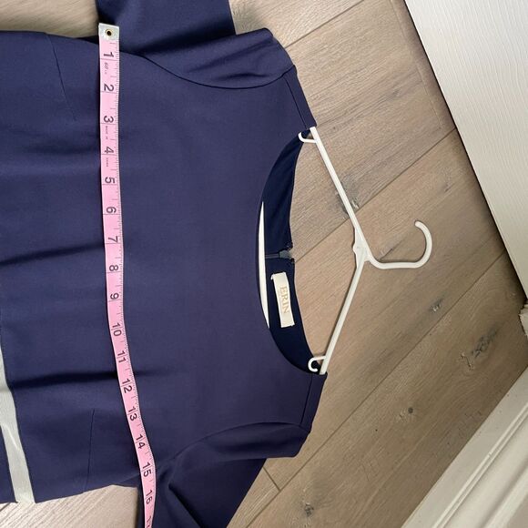 Erin By Erin Fetherston Bella Point Navy Striped Fit & Flare Dress size 2 / S - Picture 4 of 8